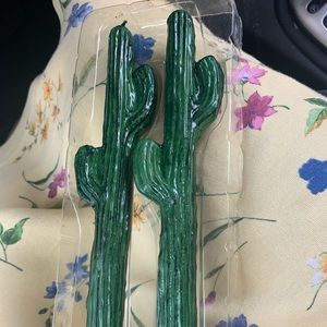 Vintage cactus tapers set of 2